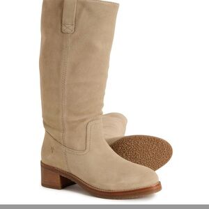 Frye Women's Taupe Suede Heeled Boots NWOT